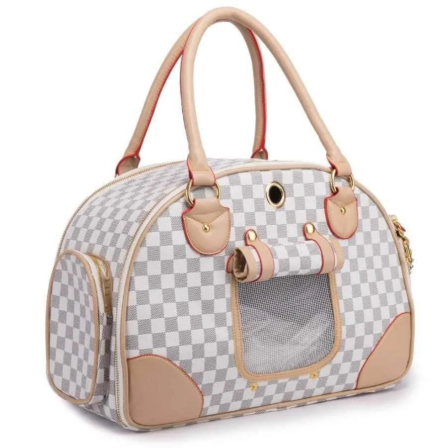 Luxe Checker Bowling Tote Dog Carrier