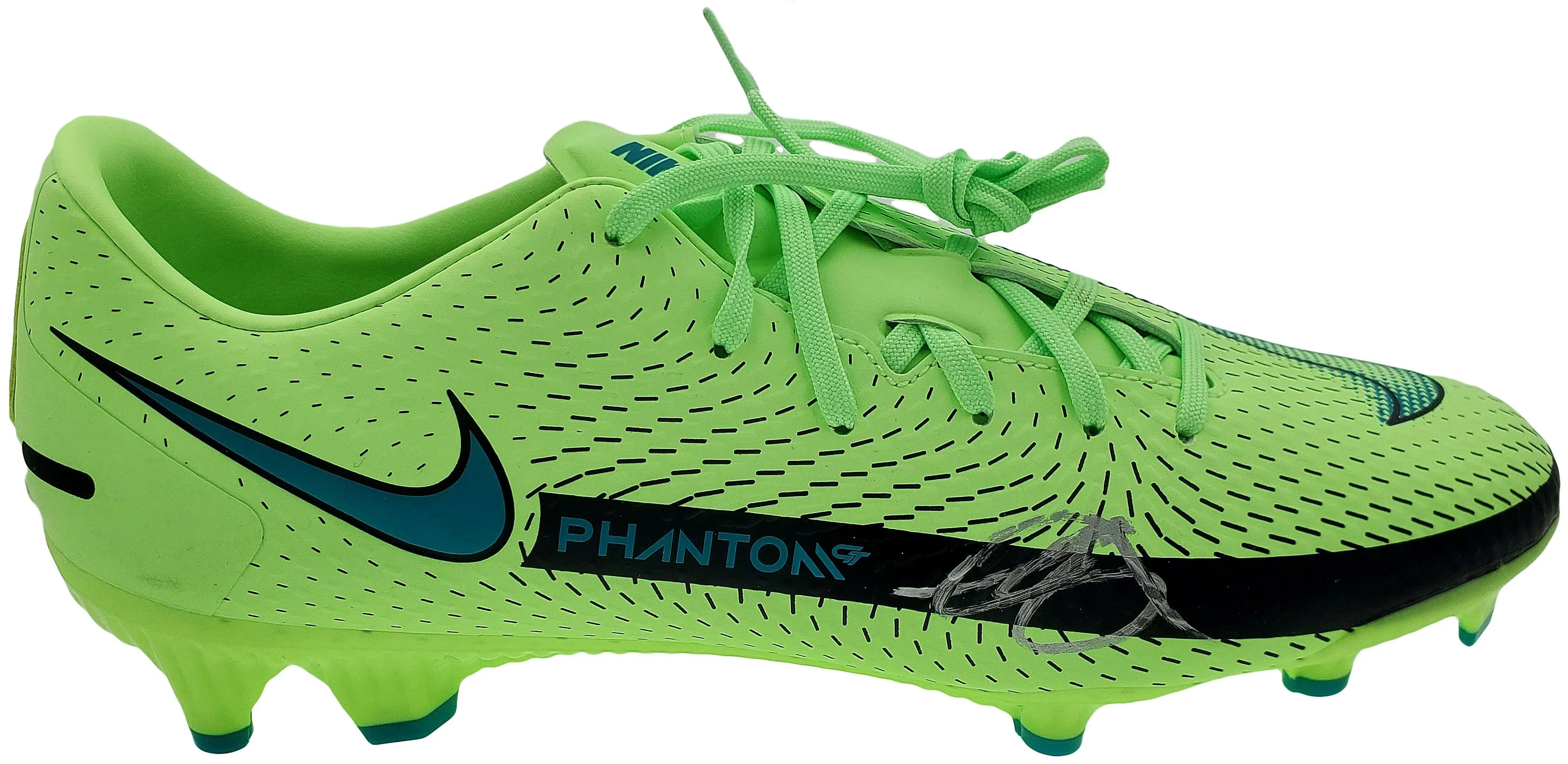 Mason Mount Autographed Green Nike Phantom Cleat Shoe Chelsea F.C. Size 10 Beckett BAS Stock #196464