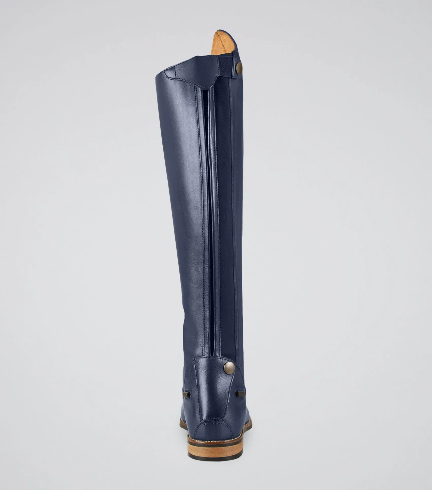 Maurizia Ladies Lace Front Tall Leather Riding Boot Navy