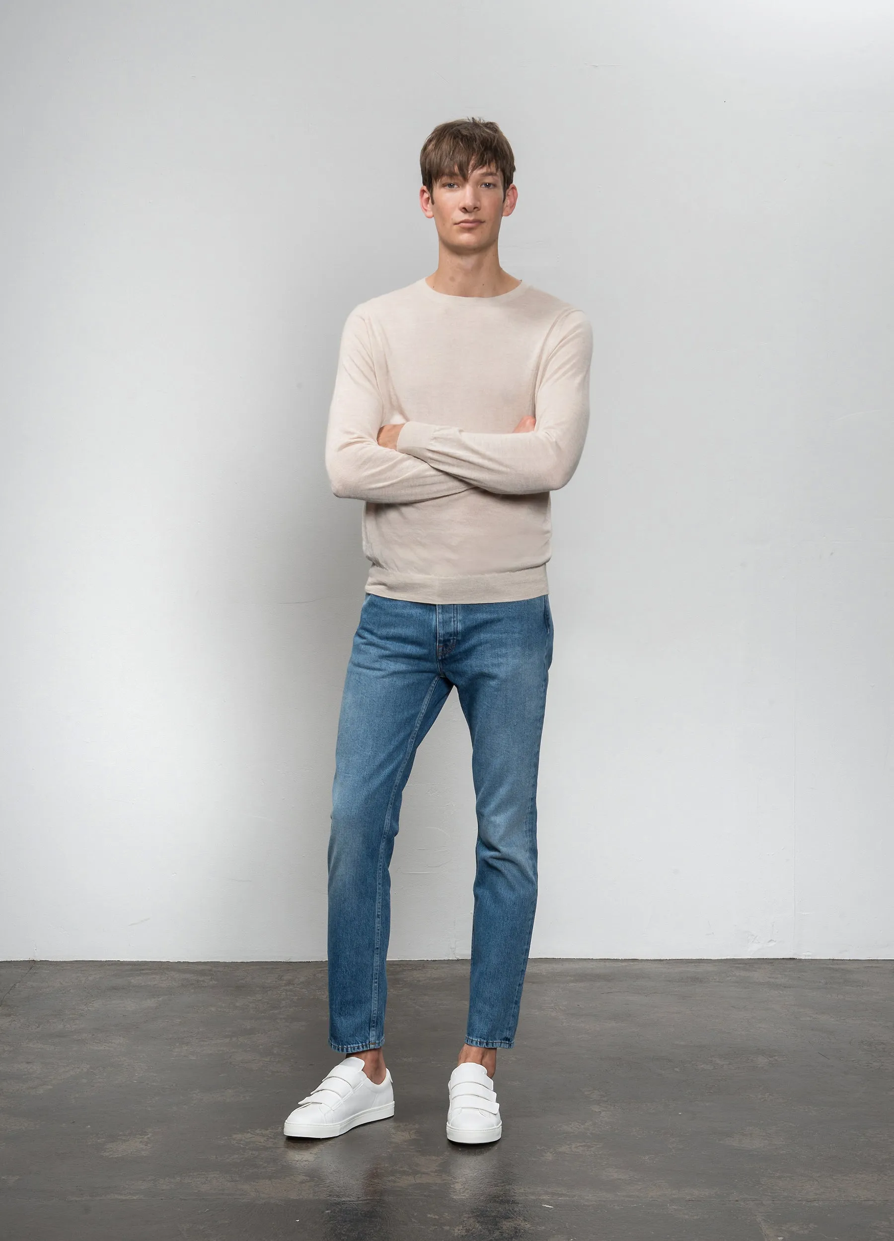 Men Lightweight Crew Neck_Porridge