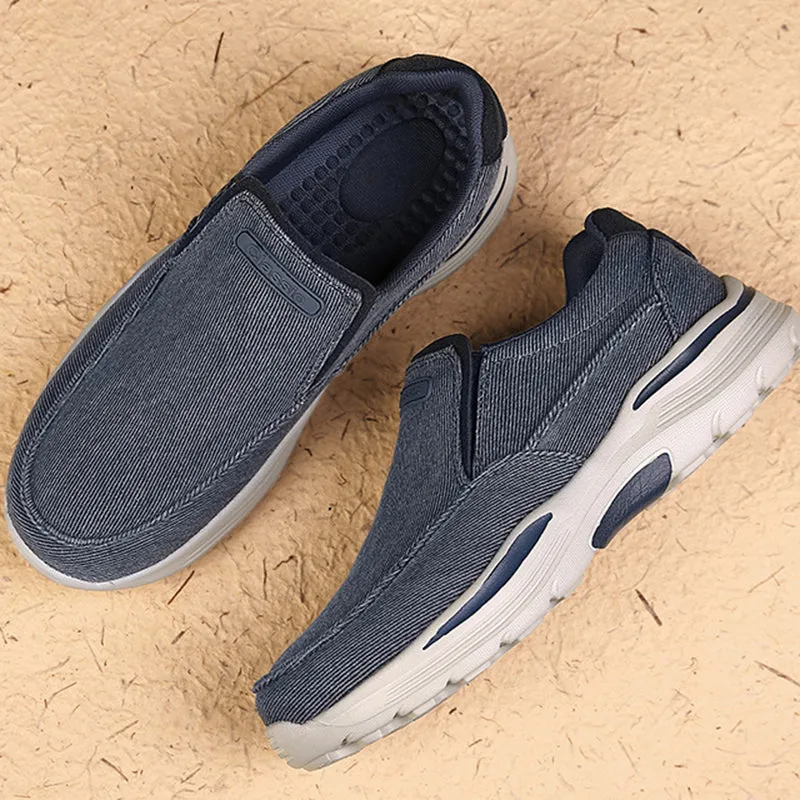 Men's breathable canvas slip-on loafers