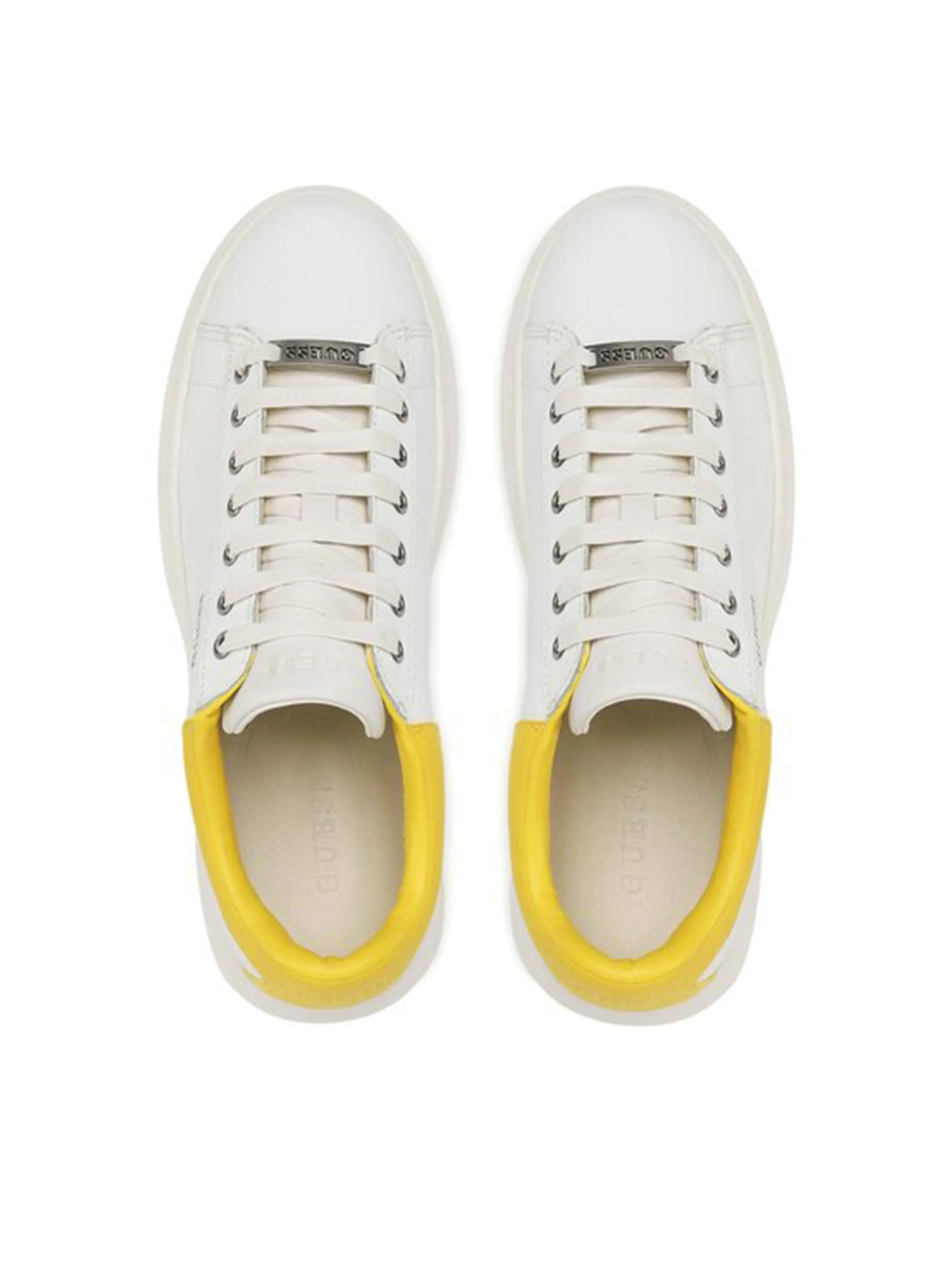 Men's Color Block Leather Sneaker,White