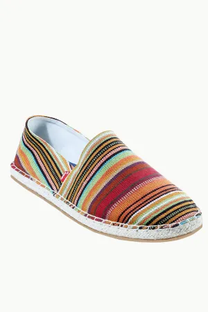 Mens Multi Color Street striped Espadrilles