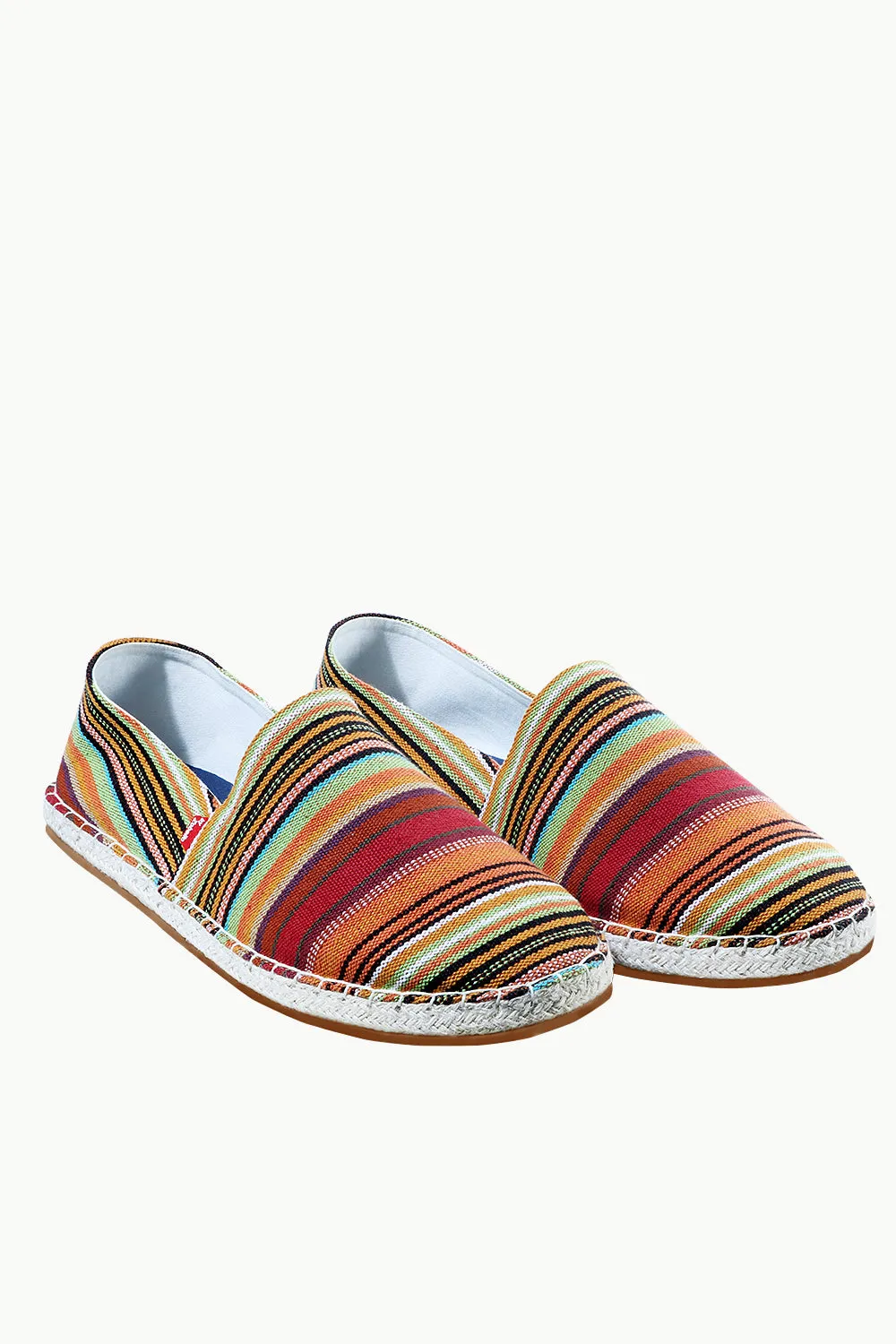 Mens Multi Color Street striped Espadrilles