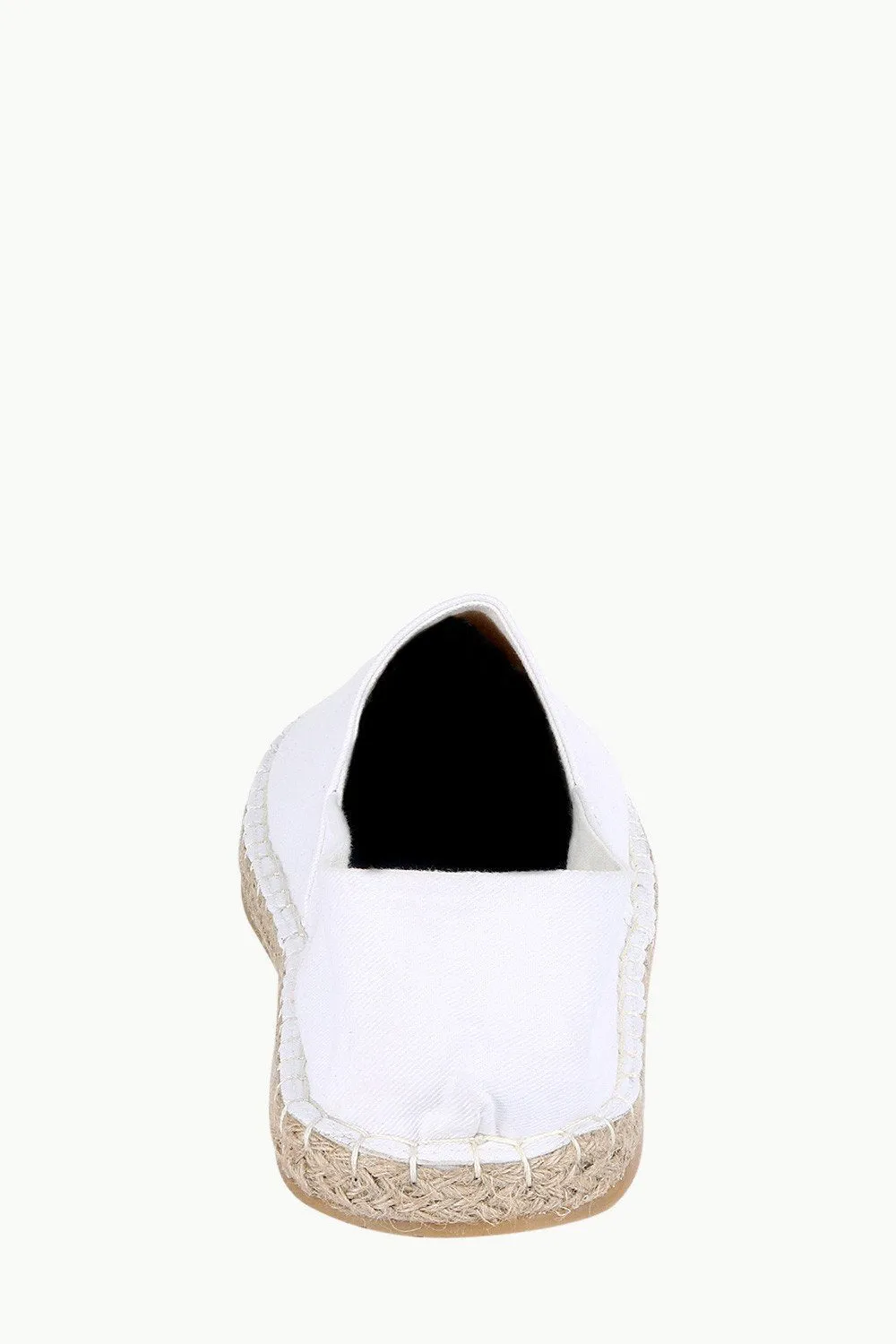 Men's White Solid Espadrilles