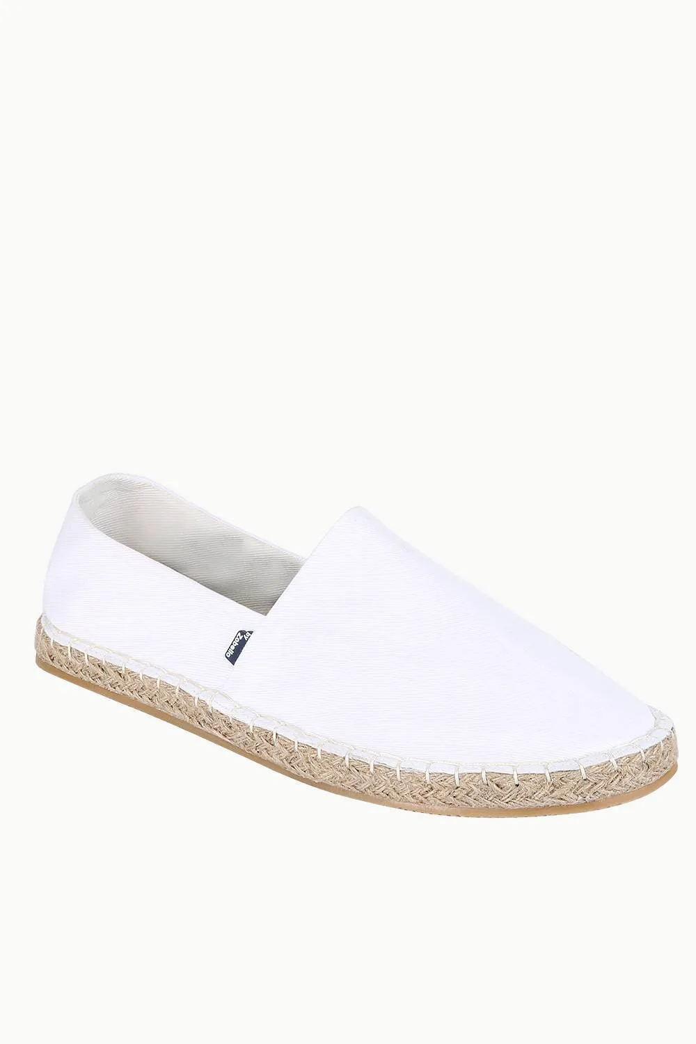 Men's White Solid Espadrilles