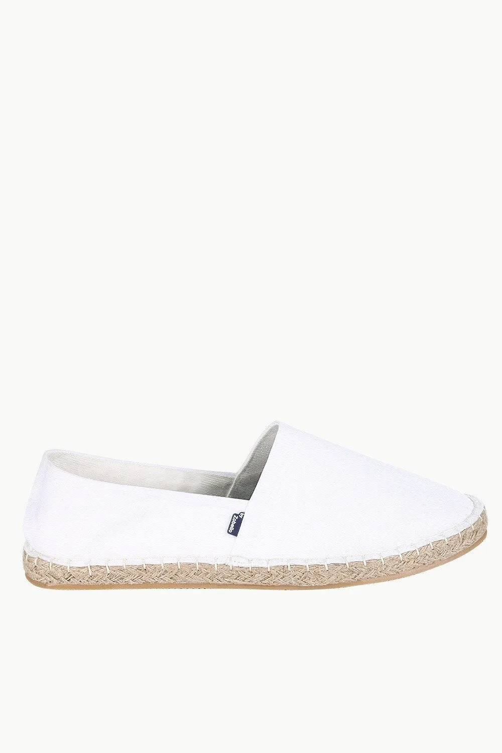 Men's White Solid Espadrilles