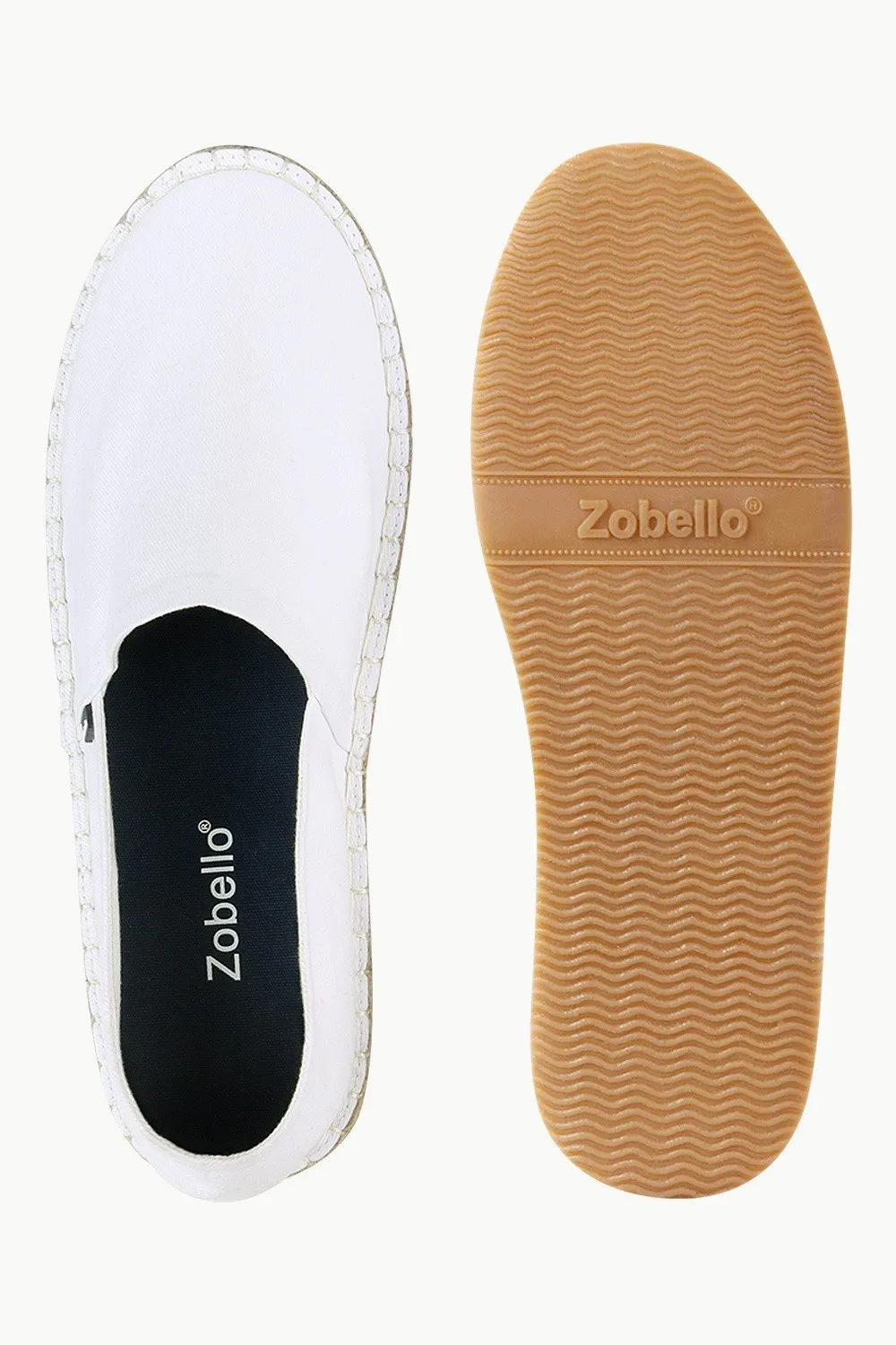 Men's White Solid Espadrilles