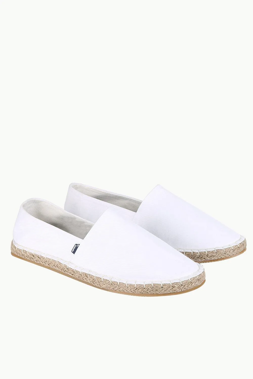 Men's White Solid Espadrilles