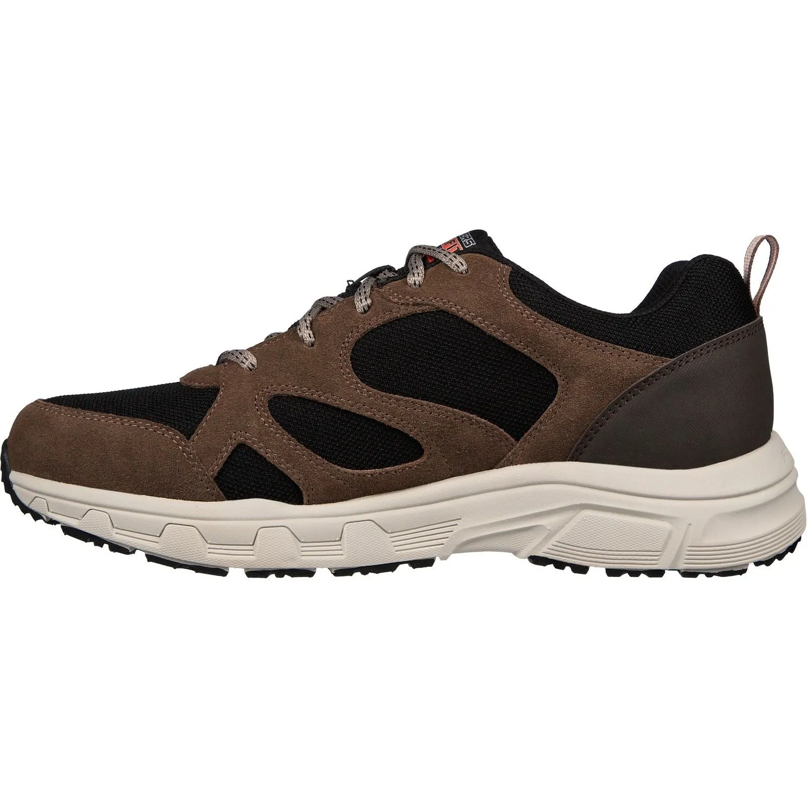 Men's Wide Fit Skechers 237348 Oak Canyon Sunfair Trekking Low Cut Trainers - Brown/Black