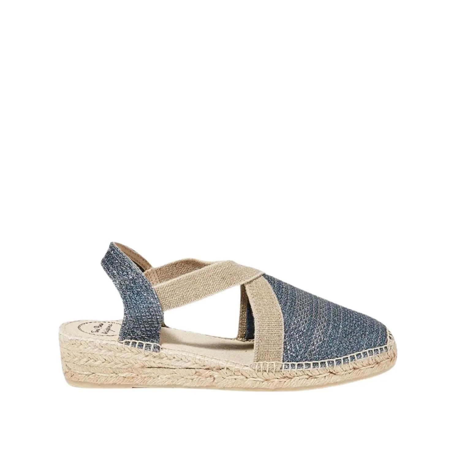 Metallic Cotton Blend Wedge Espadrille for Women - Velino-S