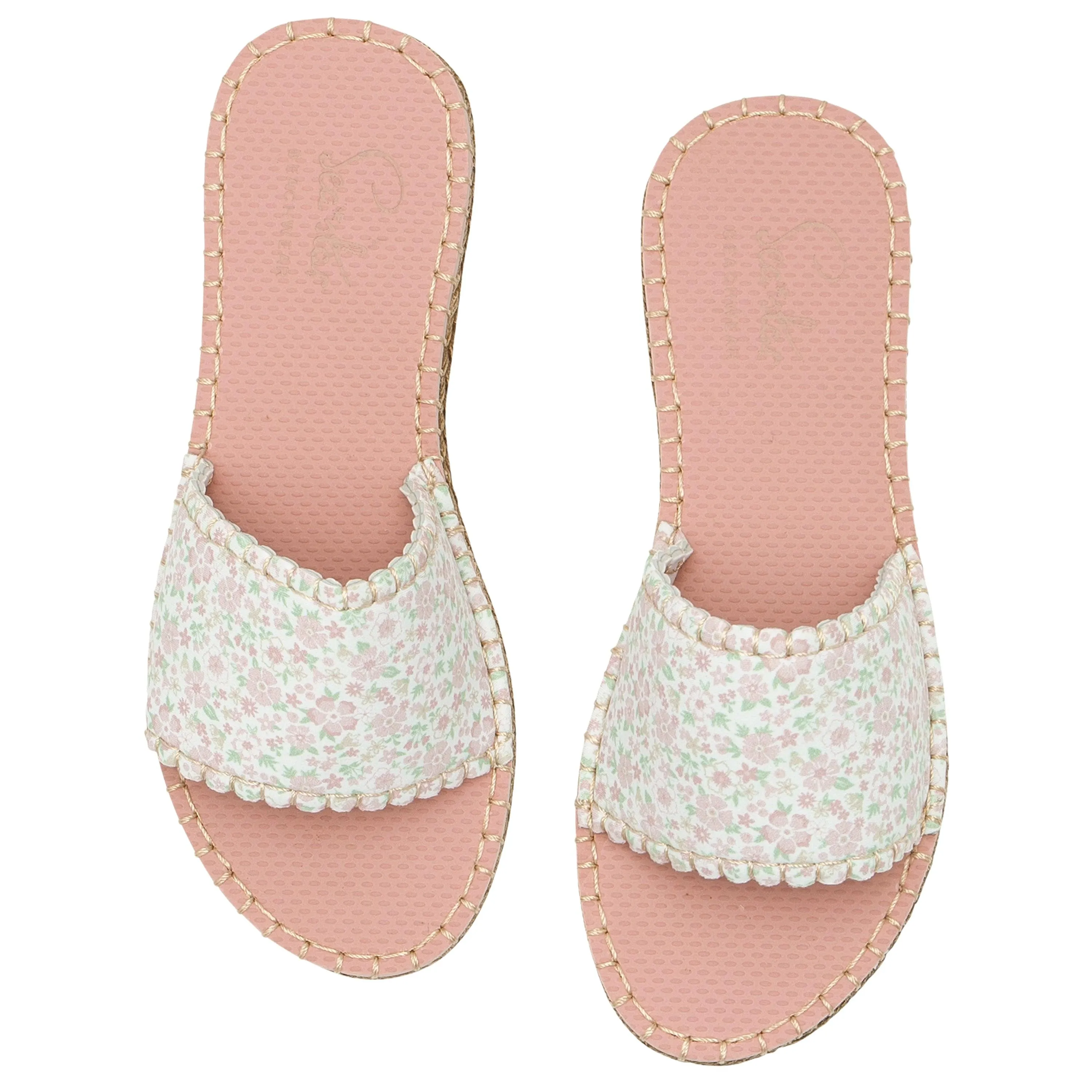 minnow x sea star women's antique floral cabana slide