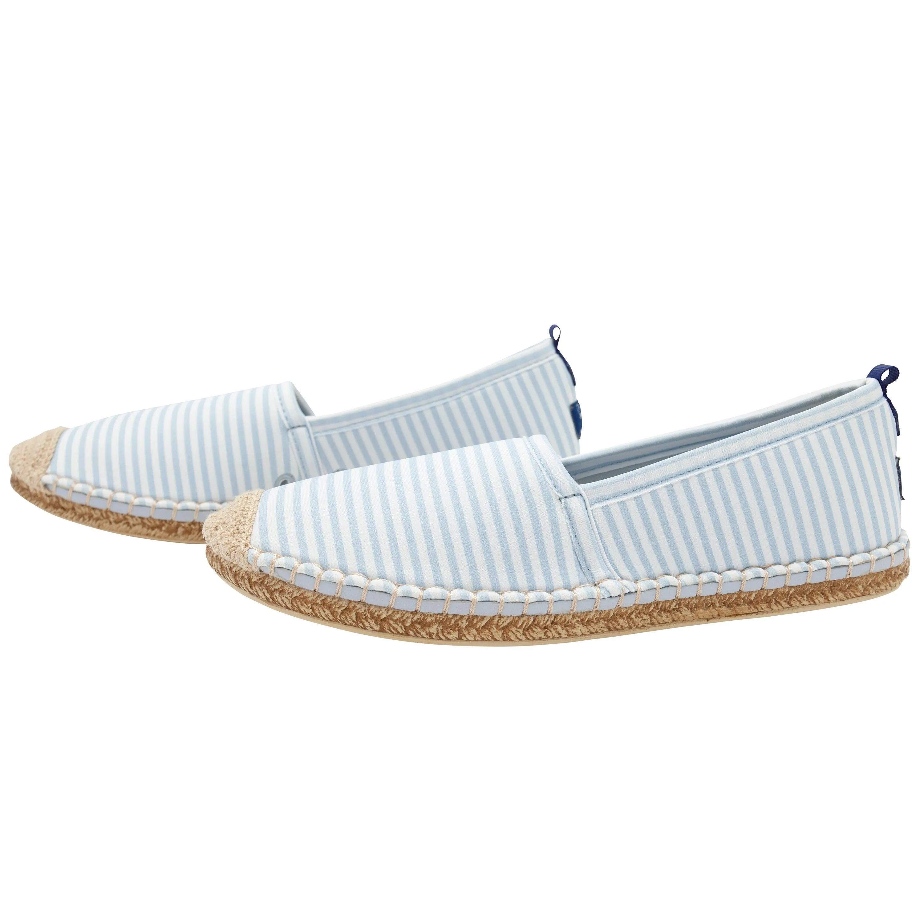 minnow x sea star women's powder blue stripe beachcomber espadrille