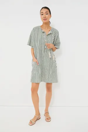 Moss Stripe Organic Baja Caftan