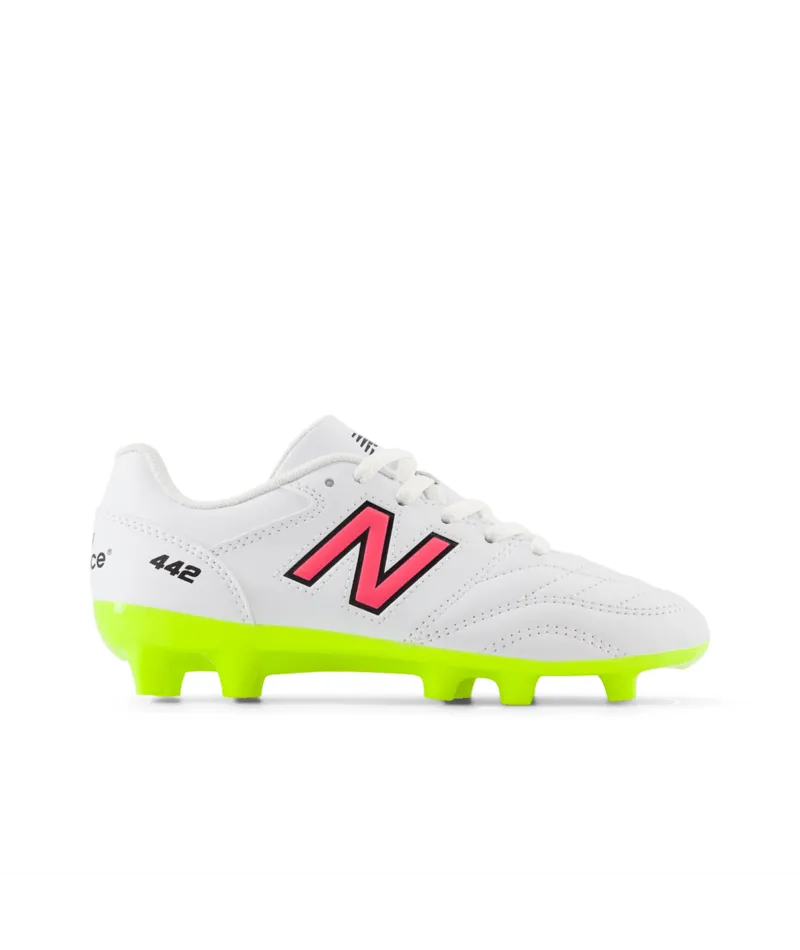 New Balance 442 V2 Academy Junior FG - White/Pink