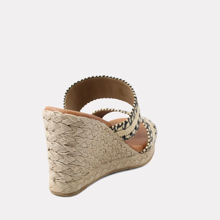 Nolita Stitched Raffia Espadrille Wedge