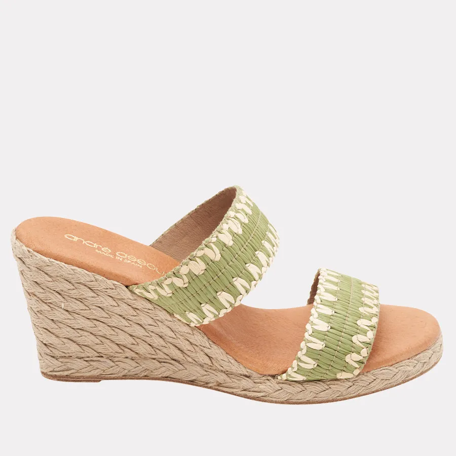 Nolita Stitched Raffia Espadrille Wedge