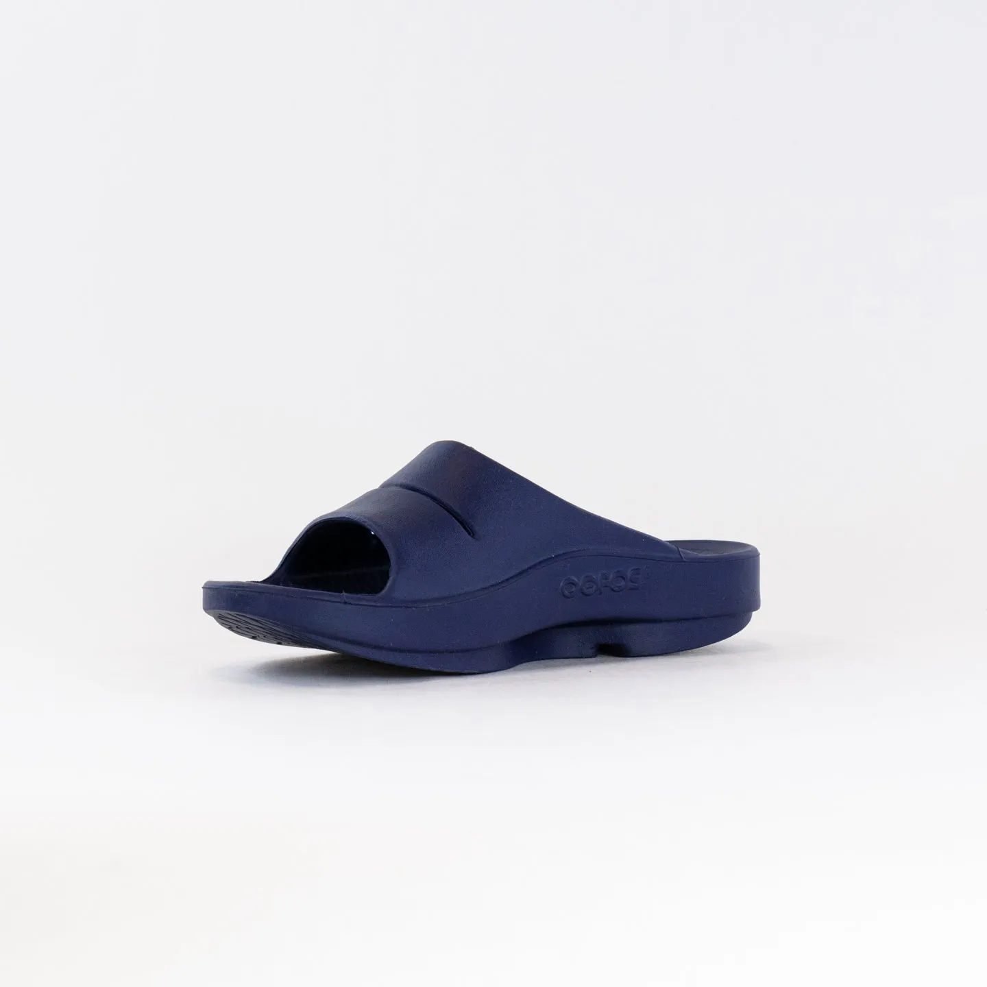 OOFOS Ooahh Slide Sandal (Unisex) - Navy