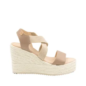 Open Closed Toe Leather Menorcan Espadrille For Women - 2159 H Retro Ciervo