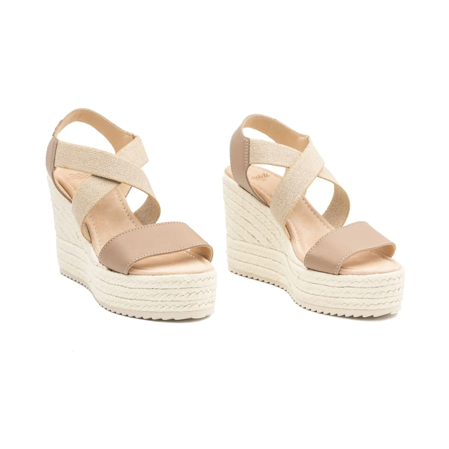 Open Closed Toe Leather Menorcan Espadrille For Women - 2159 H Retro Ciervo