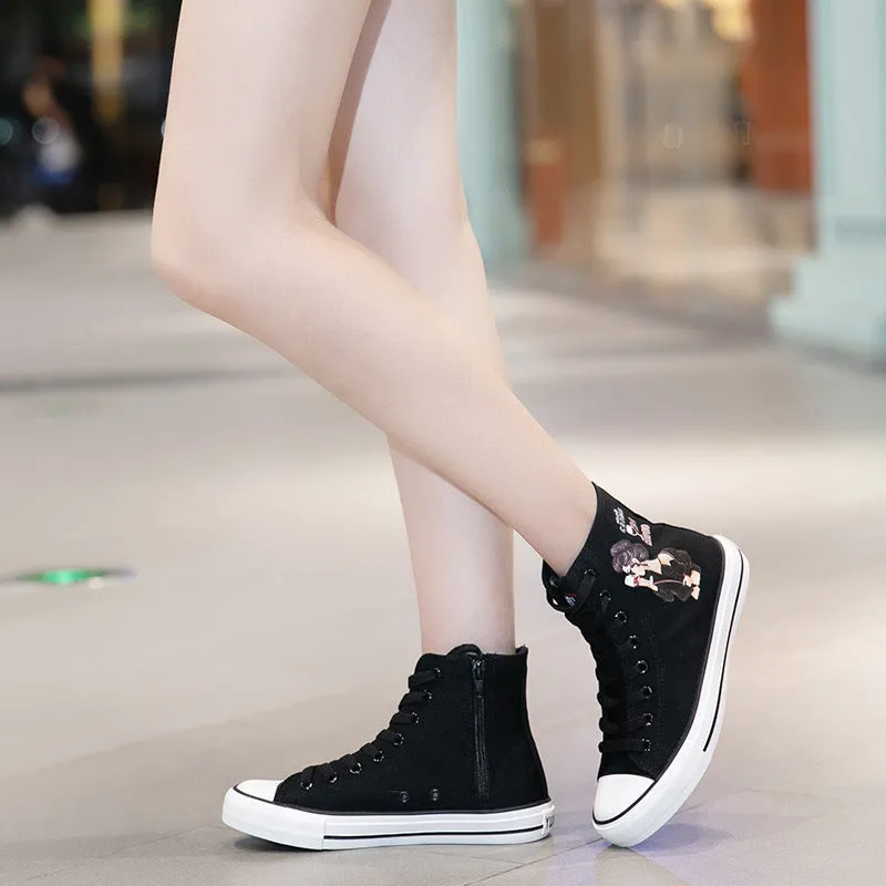 Owlkay Breatheable Casual High Top Canvas Shoes