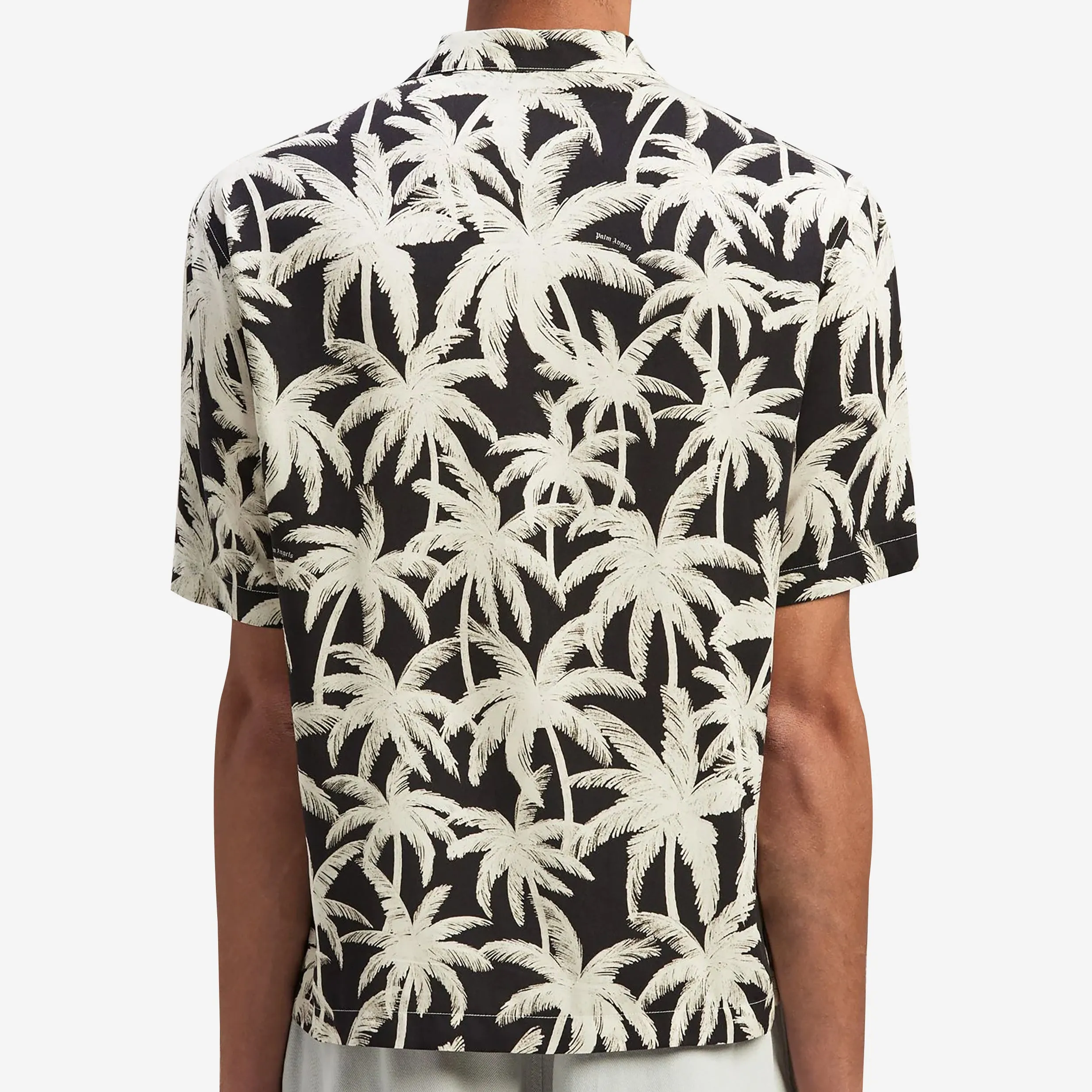 Palm Angels Palm Tree Print Short Sleeve Shirt