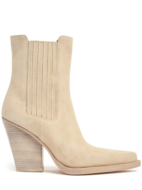 Paris Texas   100mm Dallas suede ankle boots 