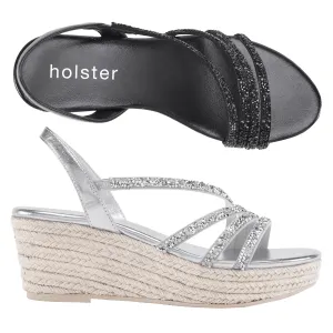 Party Espadrille Bundle - Black/Silver