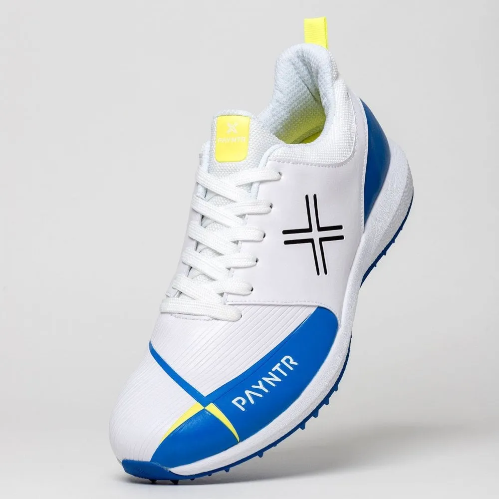 PAYNTR V Pimple Cricket Shoe - White & Blue