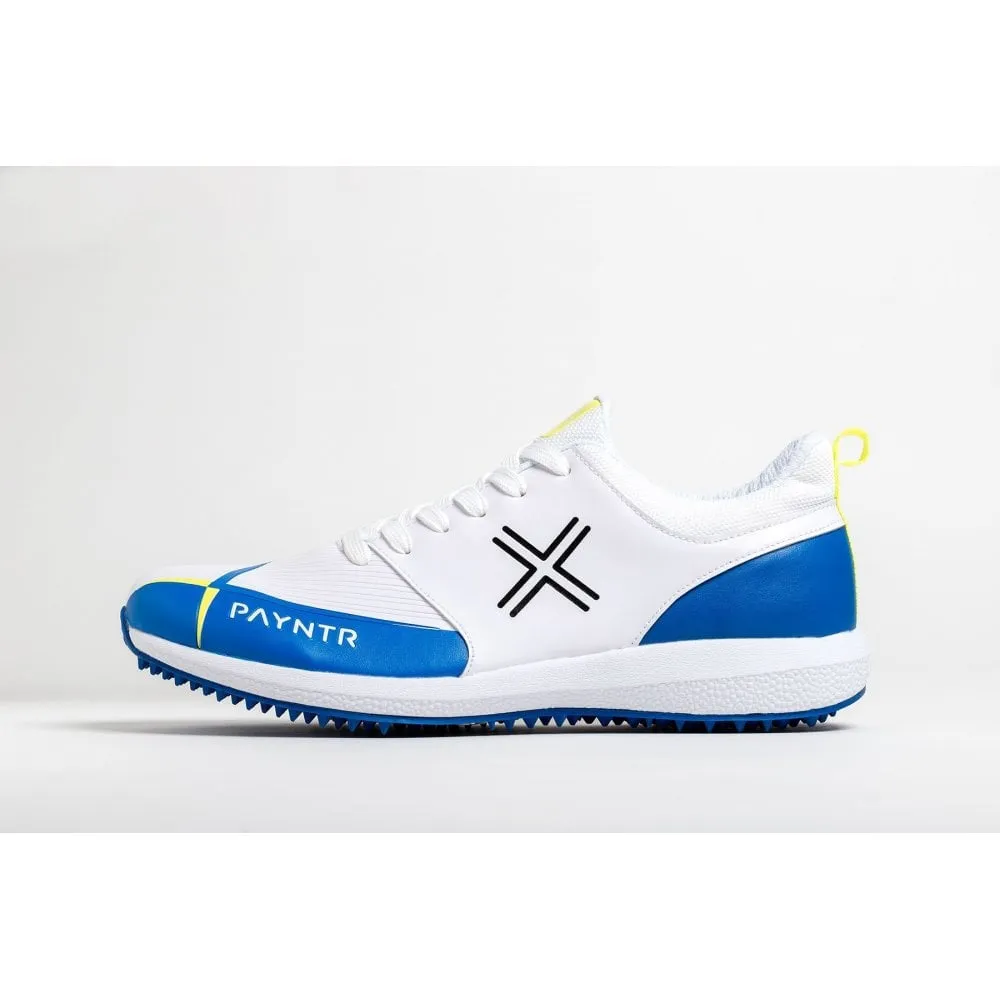 PAYNTR V Pimple Cricket Shoe - White & Blue