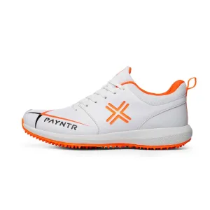 PAYNTR V Pimple Cricket Shoe - White & Orange