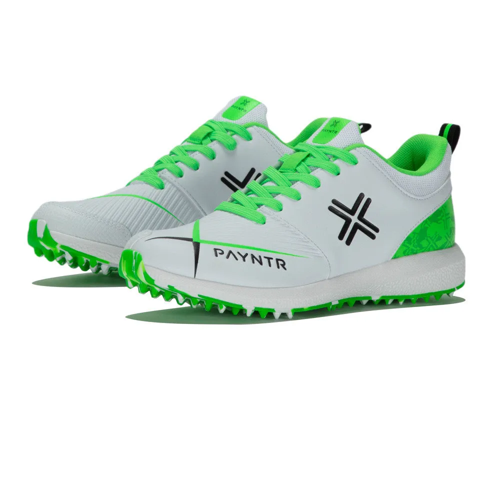 PAYNTR V PIMPLE CRICKET SHOES - AW23  WHITE & GREEN