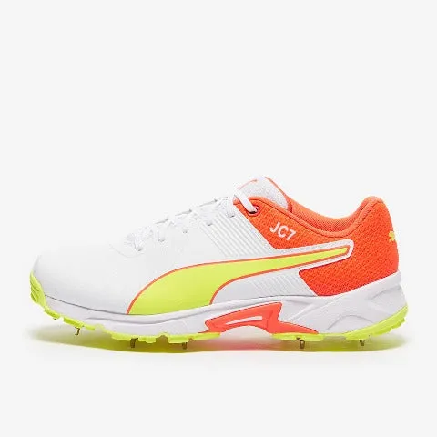 PUMA Spike 19.2 Red Blast Yellow Alert-White Cricket Shoe