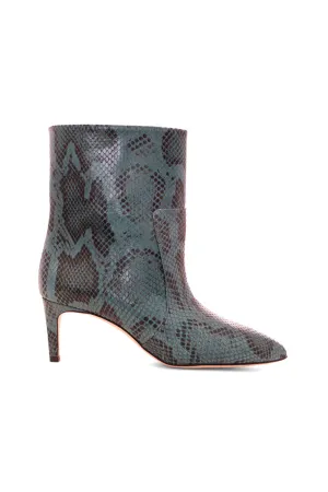 Python Seamed Ankle Bootie in Blue Grey