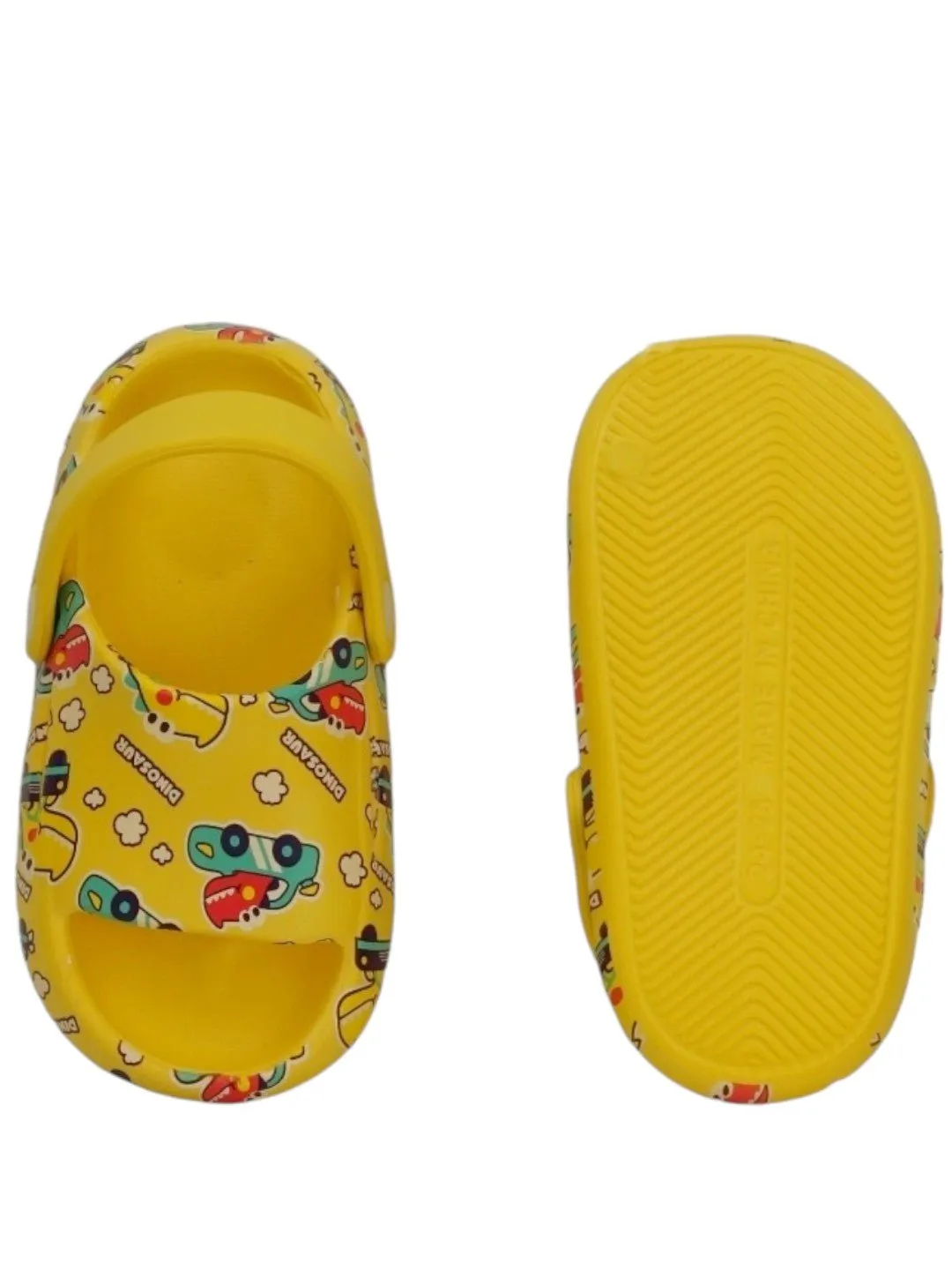 Roaring Racers: Kids' Dino Driving Car Print Sandals