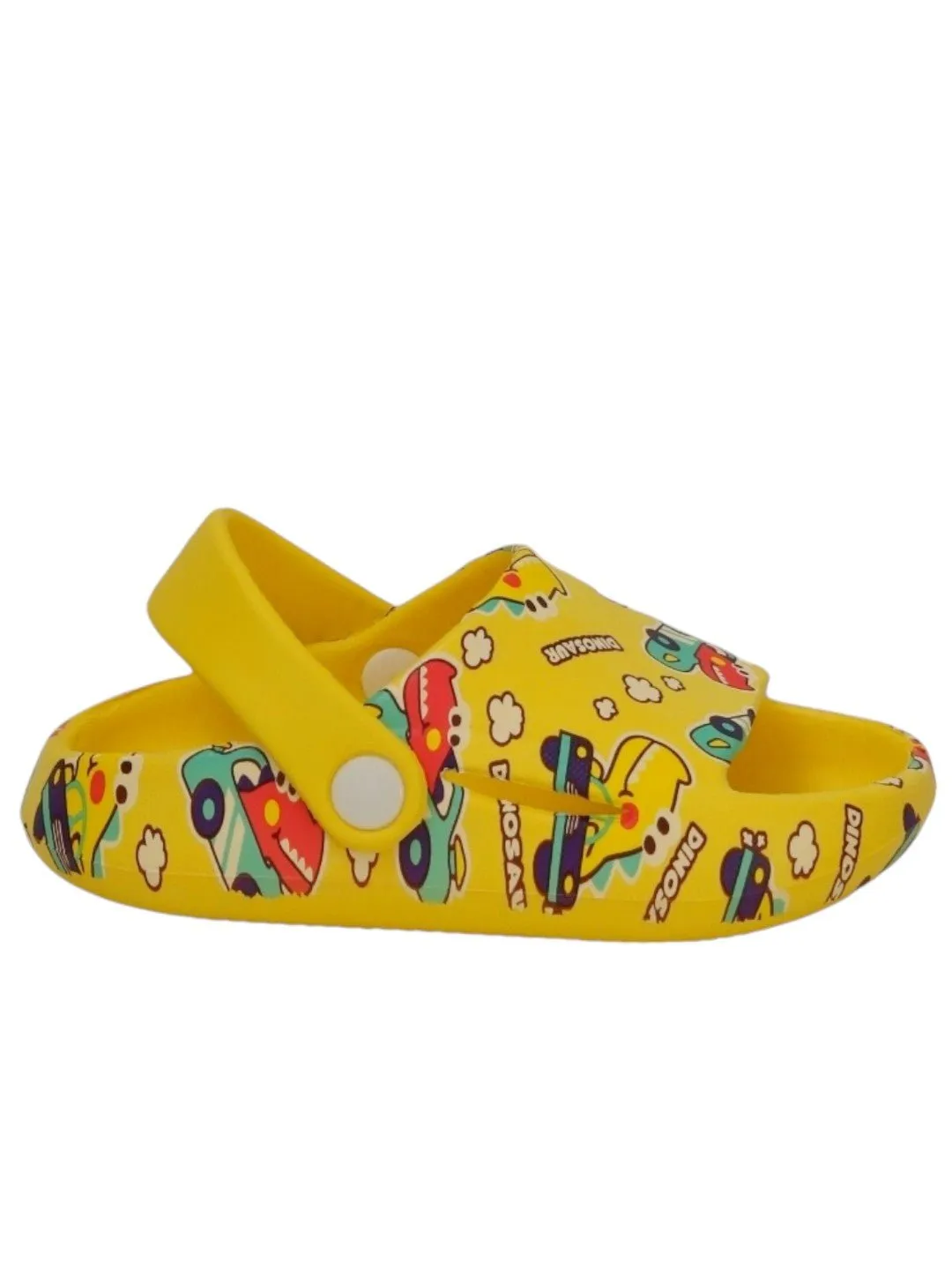 Roaring Racers: Kids' Dino Driving Car Print Sandals