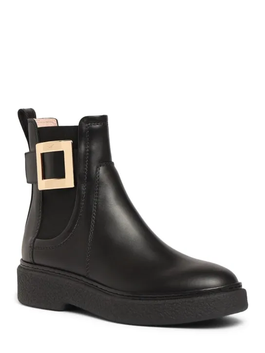 Roger Vivier   25mm Viv Rangers leather ankle boots 