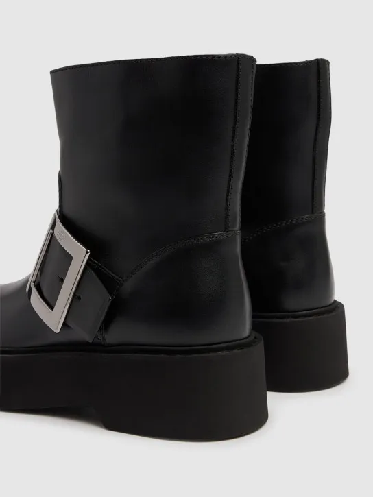 Roger Vivier   30mm Viv Rangers leather ankle boots 