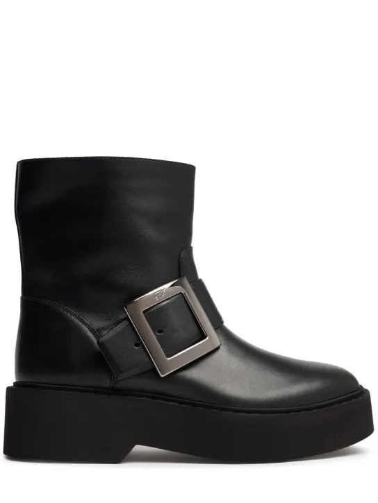 Roger Vivier   30mm Viv Rangers leather ankle boots 