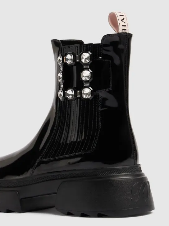 Roger Vivier   30mm Wallaviv leather ankle boots 