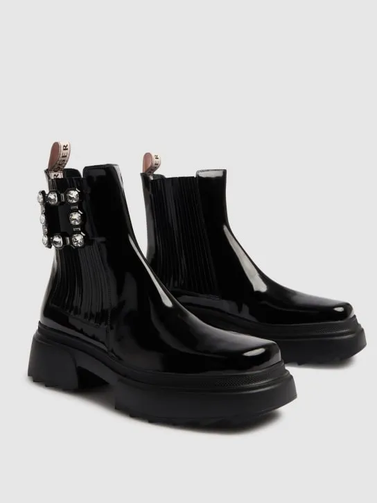 Roger Vivier   30mm Wallaviv leather ankle boots 