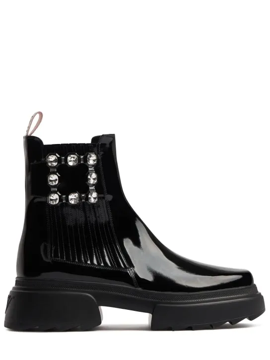 Roger Vivier   30mm Wallaviv leather ankle boots 