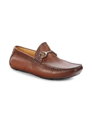 Saks Fifth Avenue
 Pebbled Leather Bit Driving Loafers