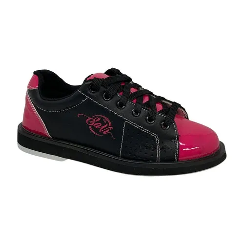 SaVi Women's Classic Pink/Black Bowling Shoes