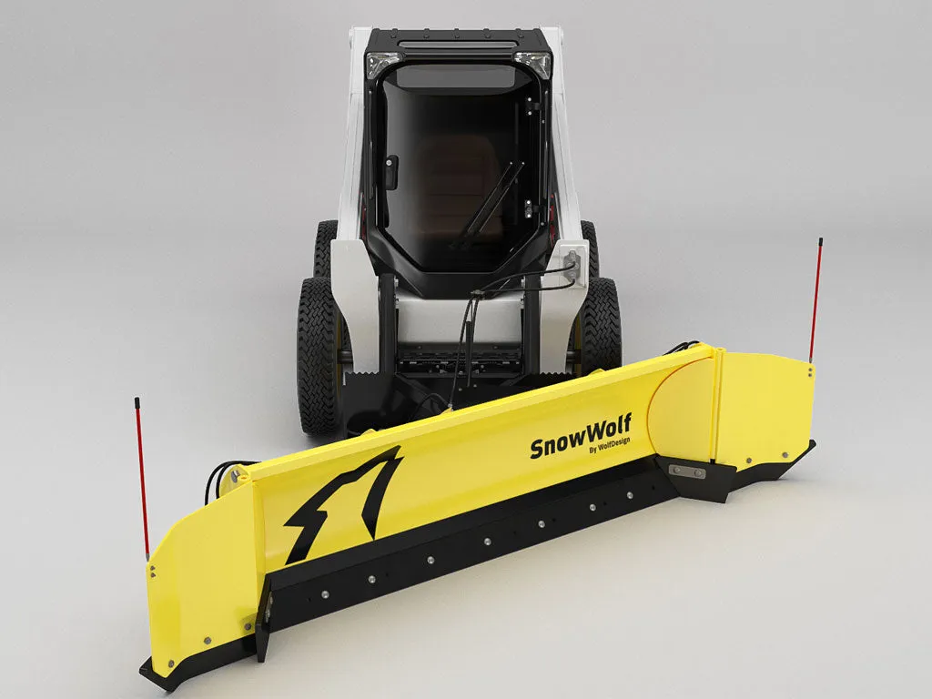 SnowWolf QuattroPlow auto wing plow for wheel loaders