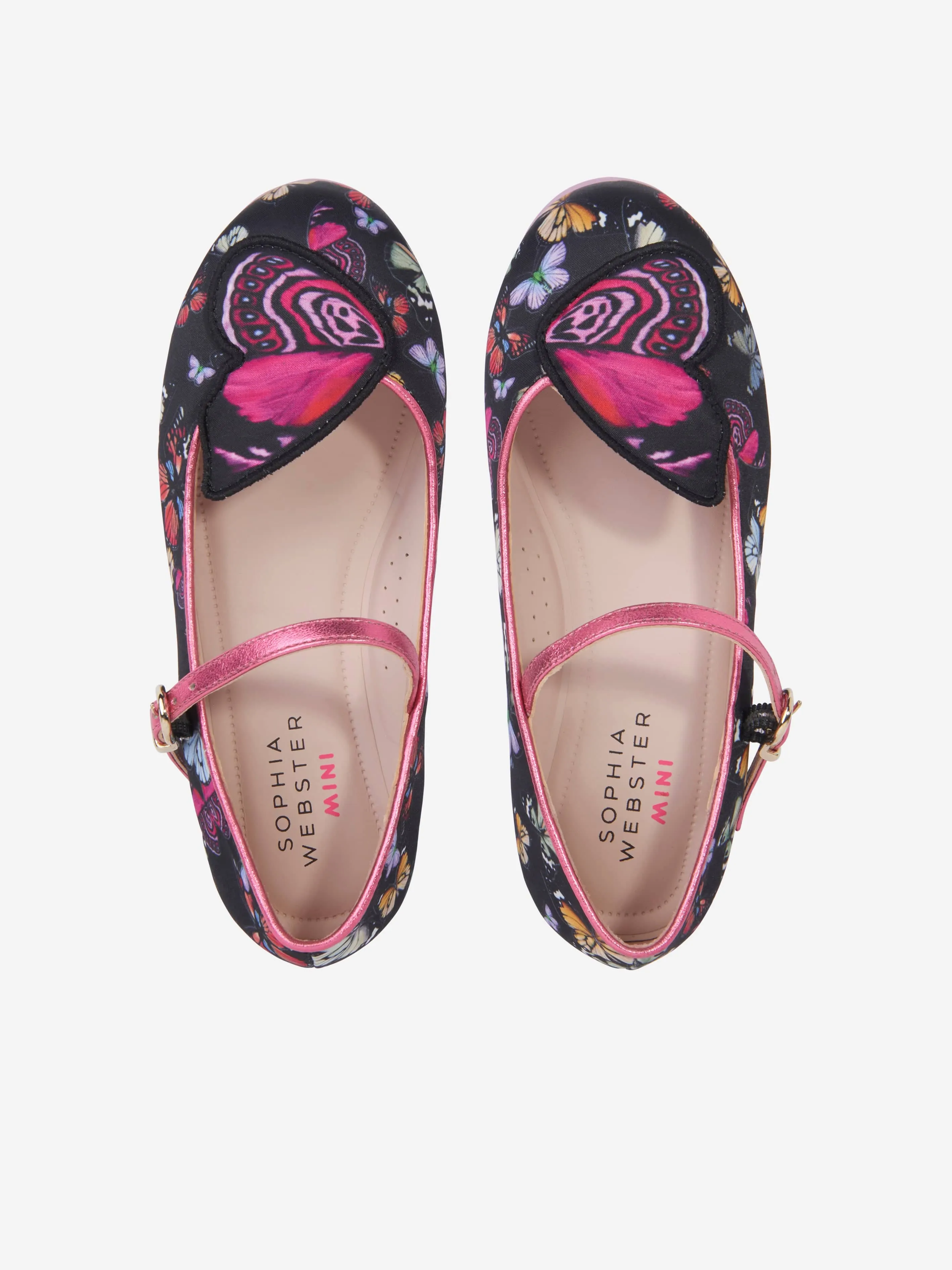 Sophia Webster Girls Butterfly Embroidery Shoes in Multicolour