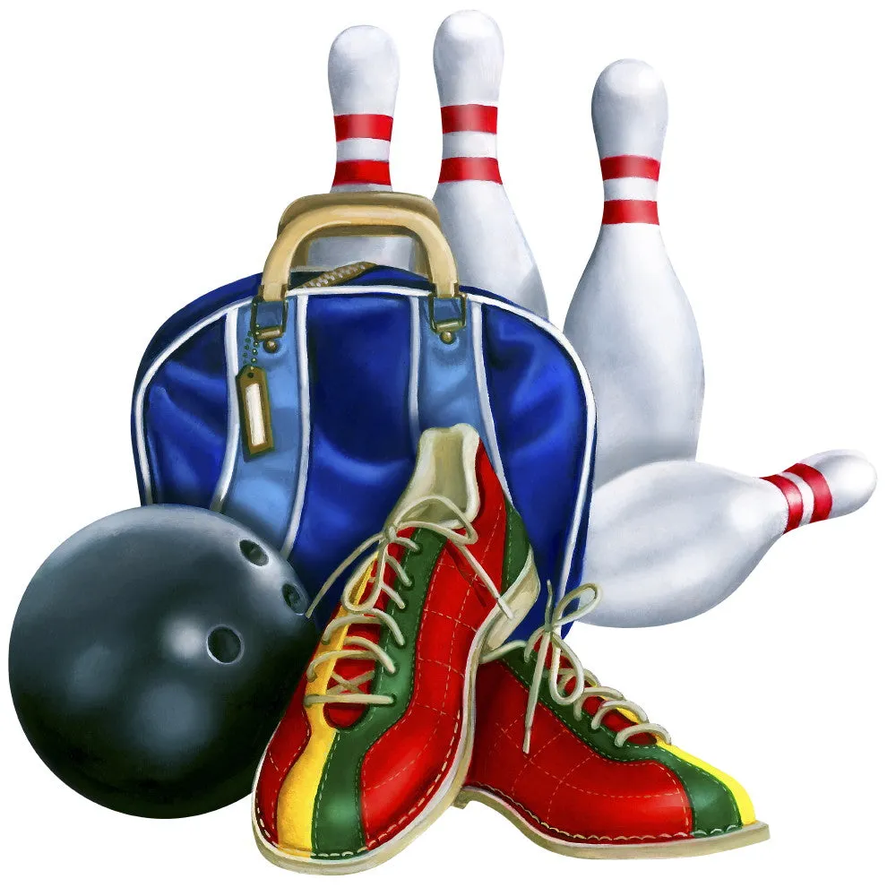 Sports Fabric, Bowling Fabric, Custom Print Fabric, Ball, Pins, Shoes 5624