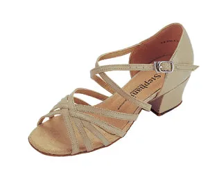 Stephanie Dance Shoes, 16003-51XG, Tan Leather, 1.5” Cuban Heel