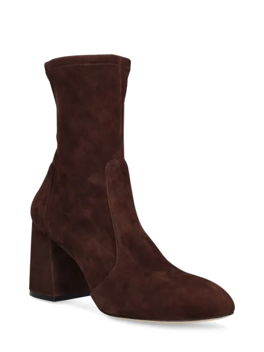 Stuart Weitzman   85mm Flareblock suede ankle boots 