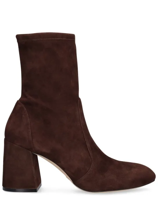 Stuart Weitzman   85mm Flareblock suede ankle boots 